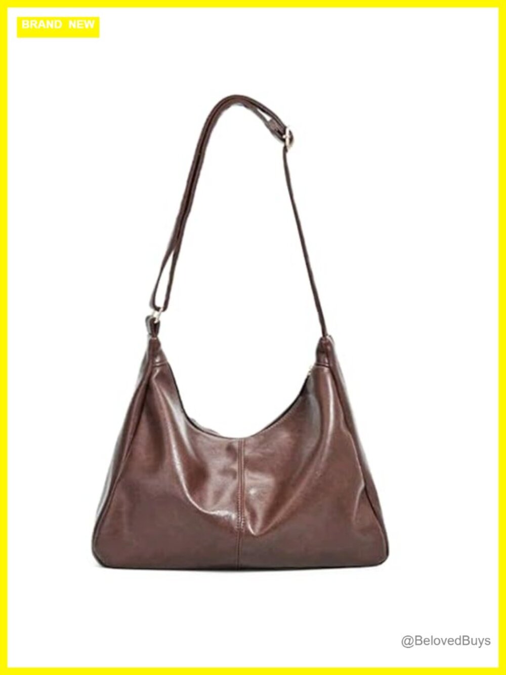 Vegan Leather Hobo Shoulder Bag